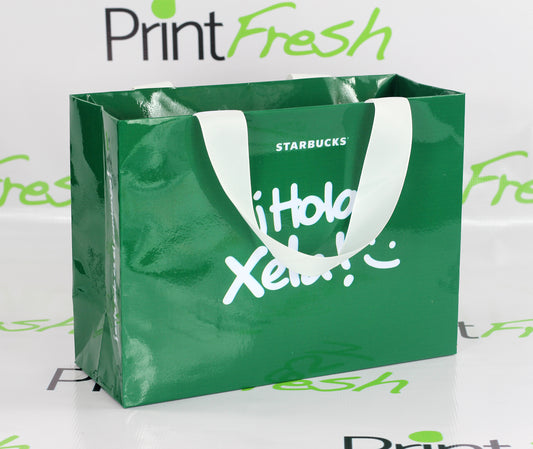 30 Bolsas Boutique Premium en Opalina, Laminadas Mate o Brillante. Medidas: 33x24.5x13.5 cm.