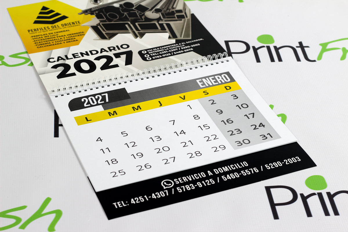 Millar de Calendarios de Pared Corporativos con 12 meses. Medidas 16x12 pulgadas
