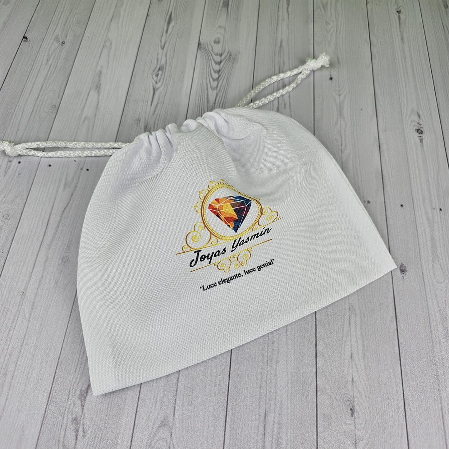 25 Bolsas de Tela para Joyería con DTF o Sublimadas Medidas: 20×18 cm