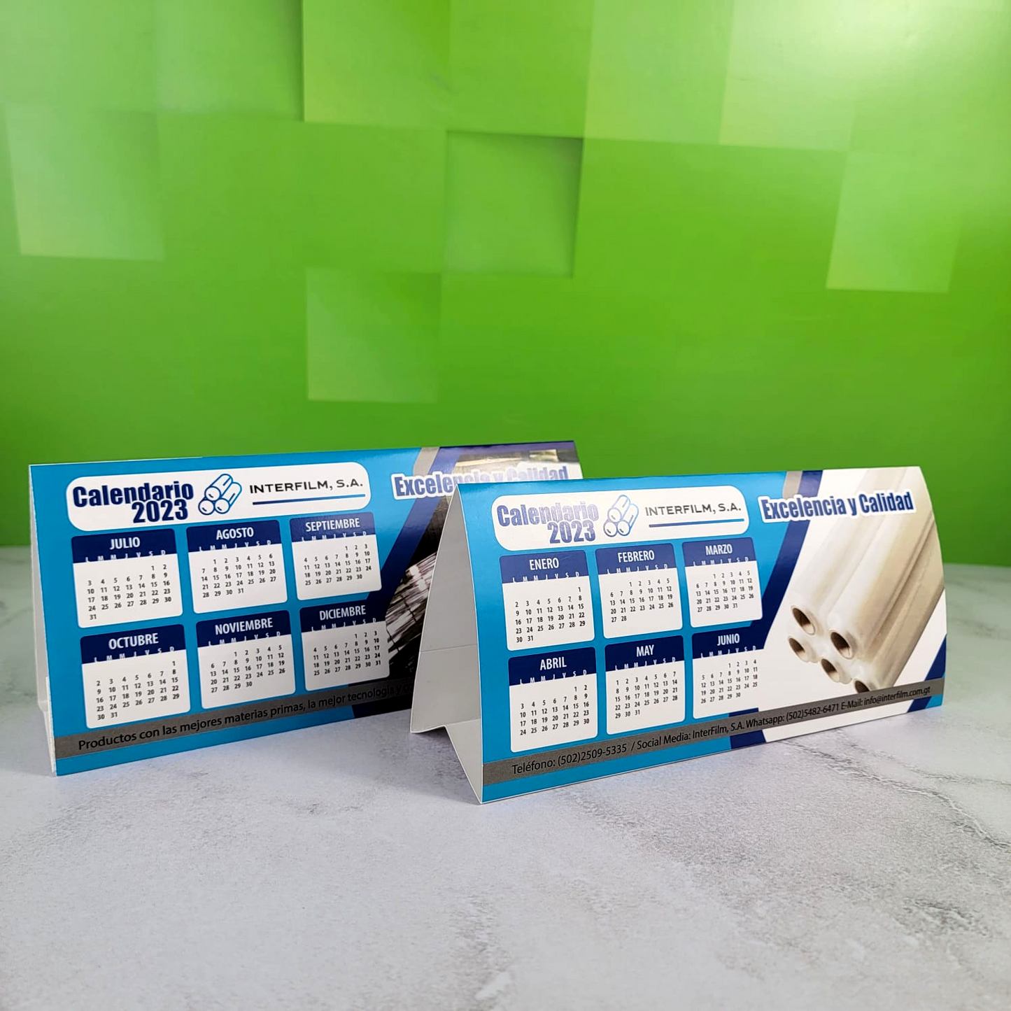 1 Ciento Calendario Tipo Triángulo Tamaño 8.5x4 pulgadas