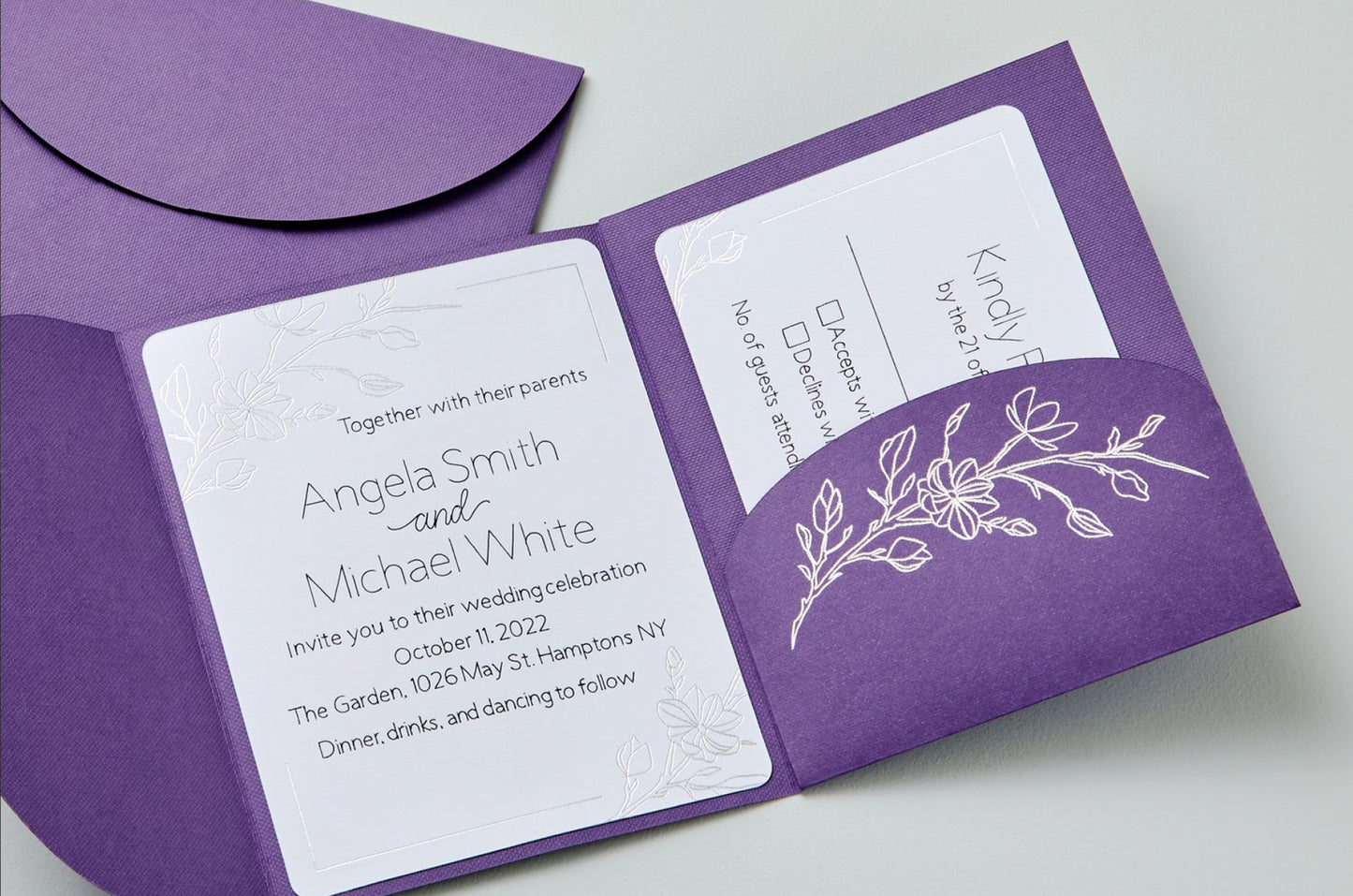 25 Invitaciones Boda Con Foil