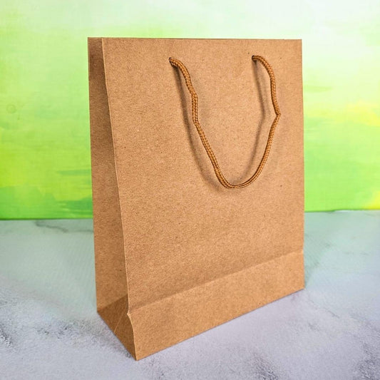 Ciento de Bolsas Kraft Pequeña Medidas: 19x24x8cm