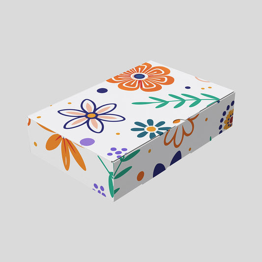 Ciento de Cajas Rectangulares, Impresas en Texcote. Medidas:20x13x4.5 cm