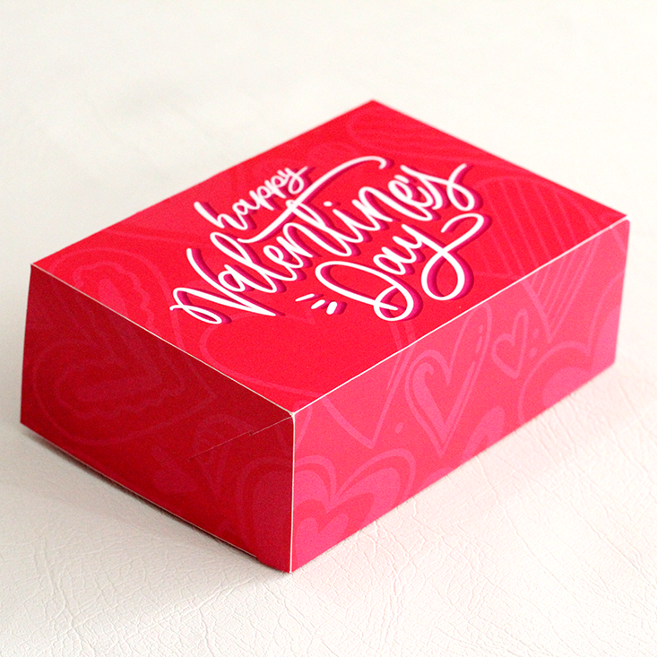 Ciento de Cajas Cuadradas San Valentín Medidas: 16x12x6 cm.