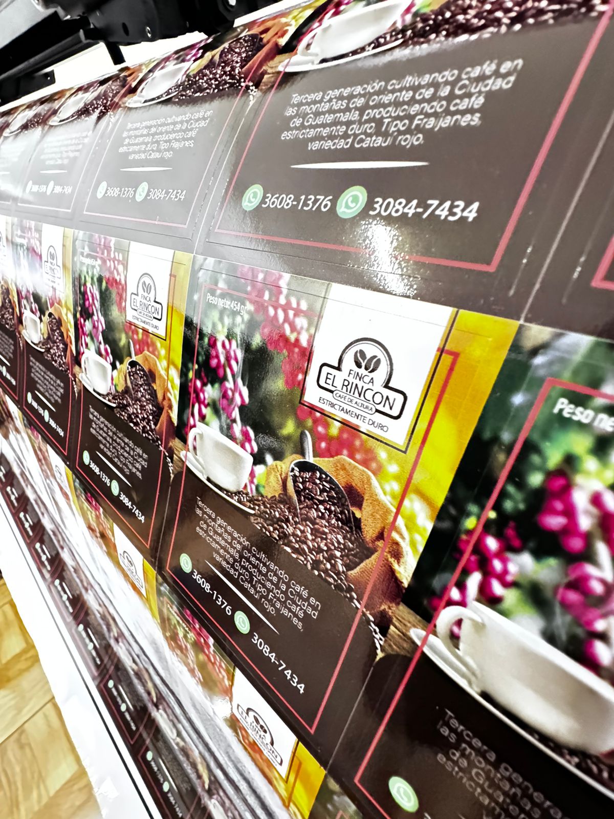 Millar de Etiquetas Adhesivas Personalizadas para Café Laminadas