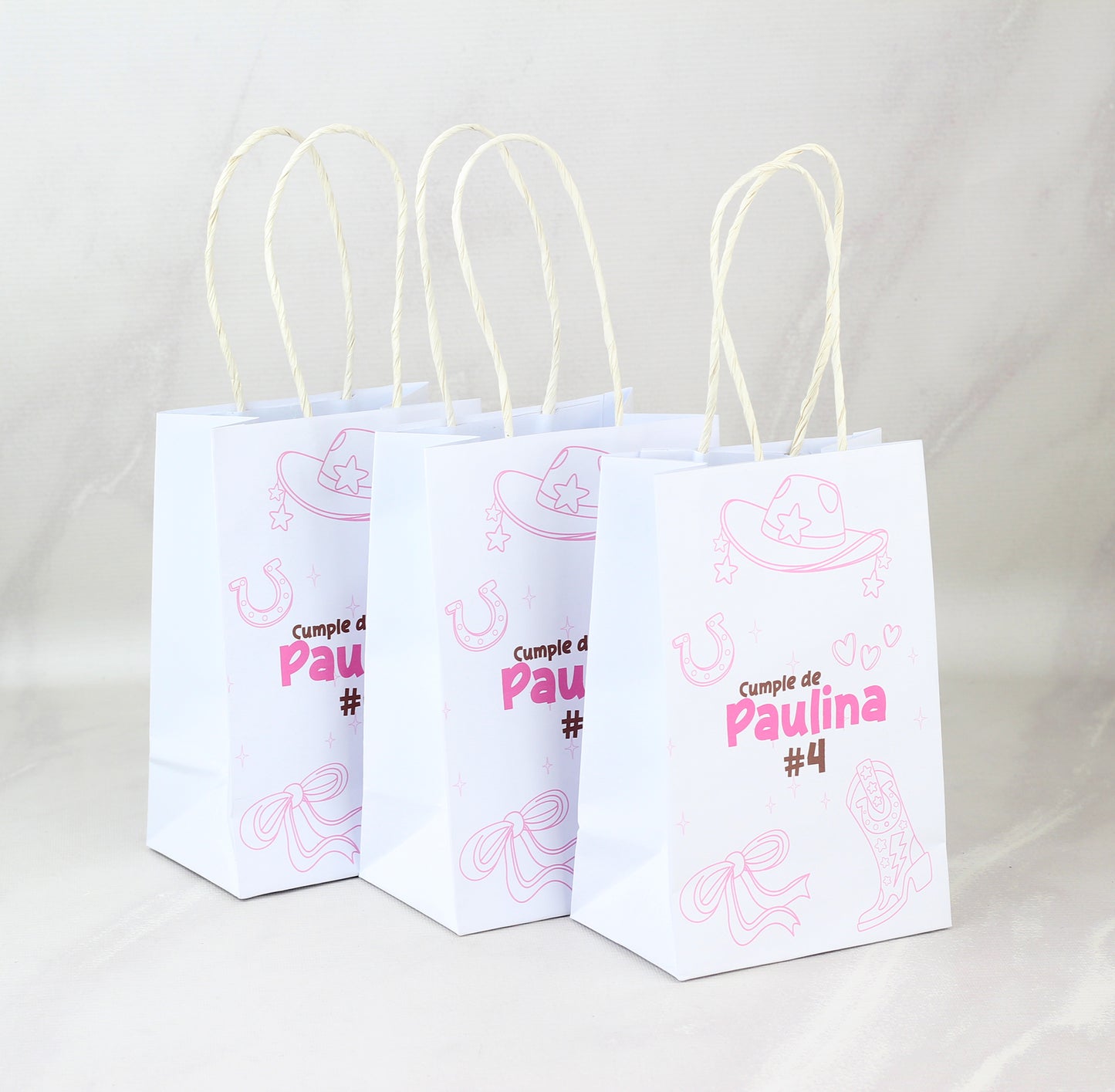 1 Ciento de Bolsas Bond Impresa Pequeña Medidas: 17.5×23.5x10 cm