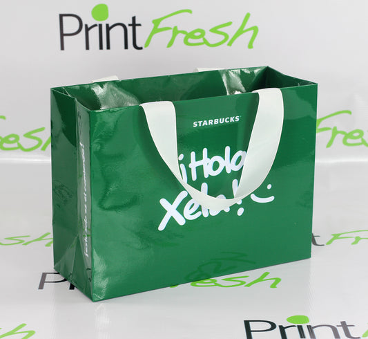 30 Bolsas Boutique Premium en Opalina, Laminadas Mate o Brillante. Medidas: 33x24.5x13.5 cm.