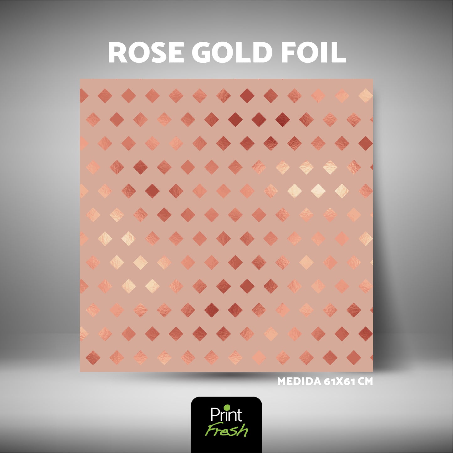 Backs para Fotografía Rose Gold Foil Medida 60x60cm.