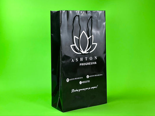 Ciento de Bolsas Boutique Negra Laminada Grande Medidas 23x42x8cm.