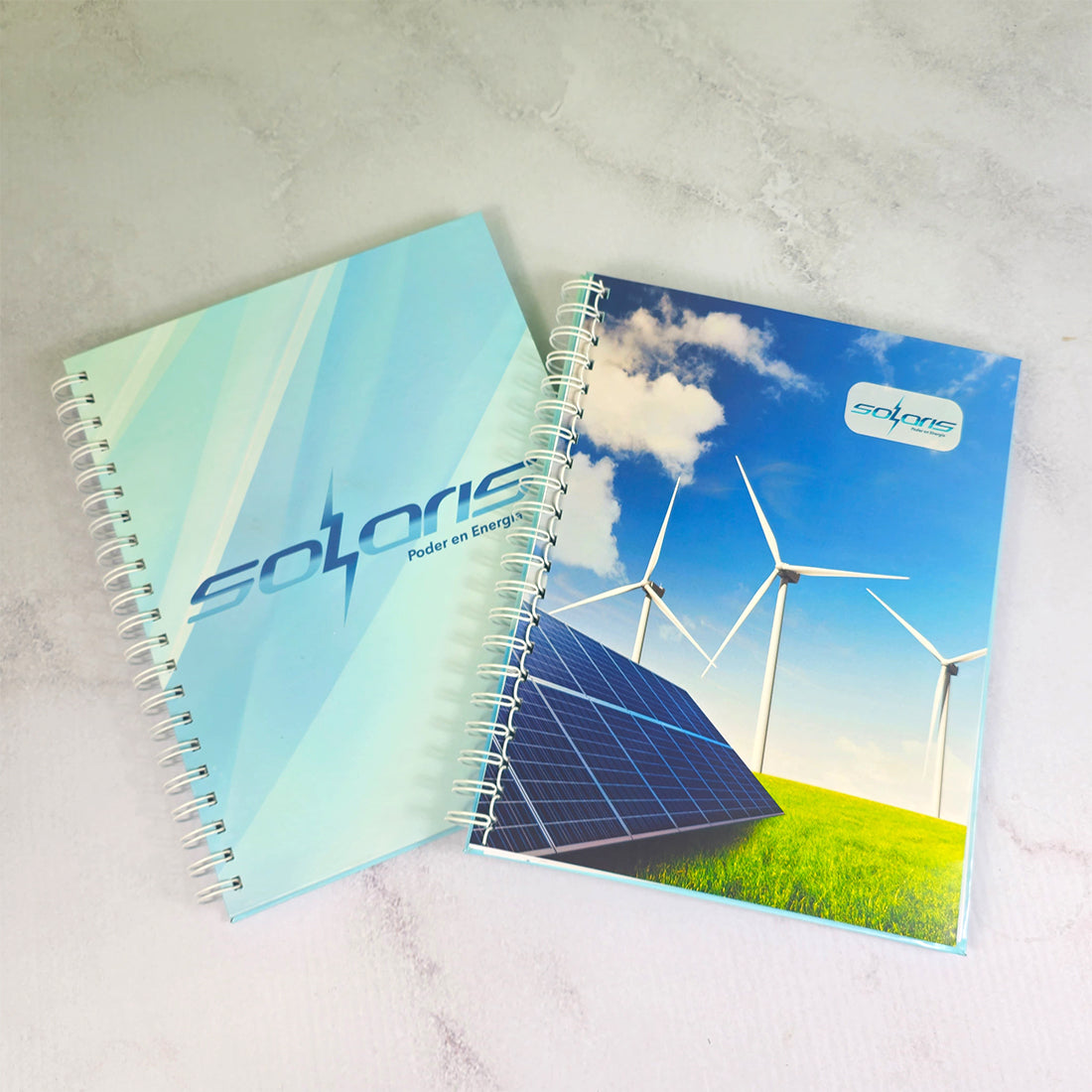 25 Cuadernos Personalizados con Espiral y Portada Dura Tamaño Carta 8.5×11 plg.