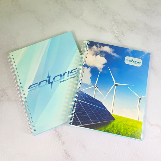 25 Cuadernos Personalizados con Espiral y Portada Dura Tamaño Carta 8.5×11 plg.