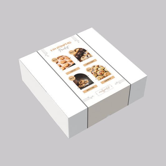 Ciento de Cajas Cuadradas Medidas: 30x30x10 cm. Material Texcote. Incluye 100 personalizados.