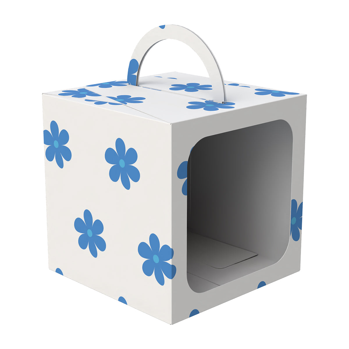 Millar de Cajas a 1 Color. Material Texcote 12. Medidas 12x12x12cm