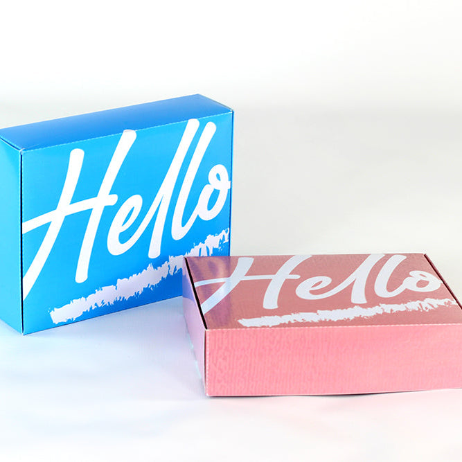 Ciento de Cajas Personalizadas Boutique Pequeñas. Medidas: 24×18.5×6.5 CM