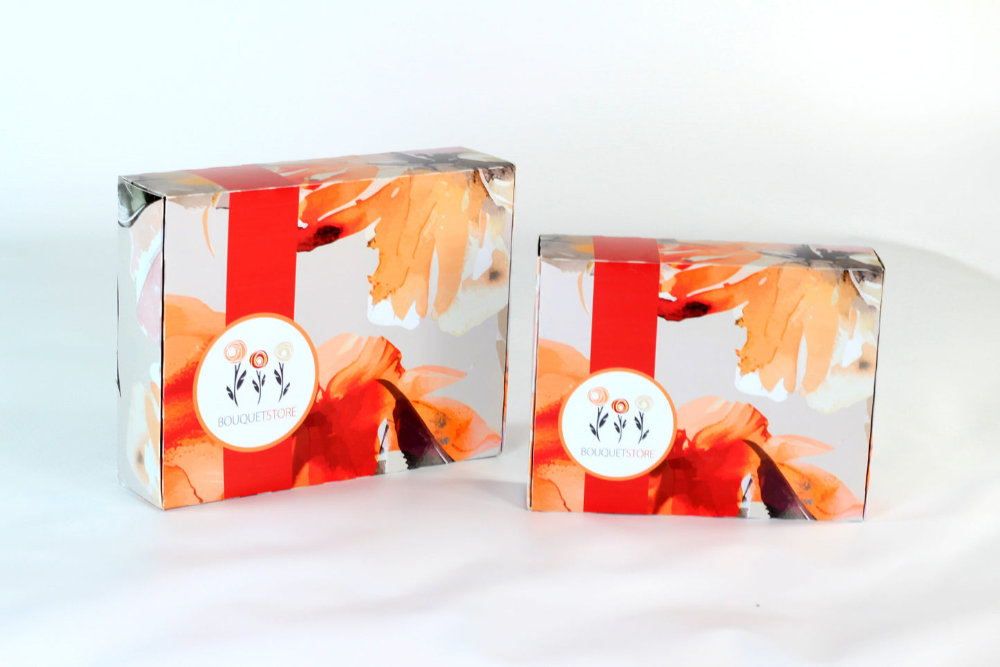 Ciento de Cajas Personalizadas Boutique Pequeñas. Medidas: 24×18.5×6.5 CM