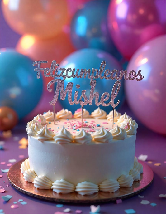 Cake Topper Personalizados en Cartulinas Premium
