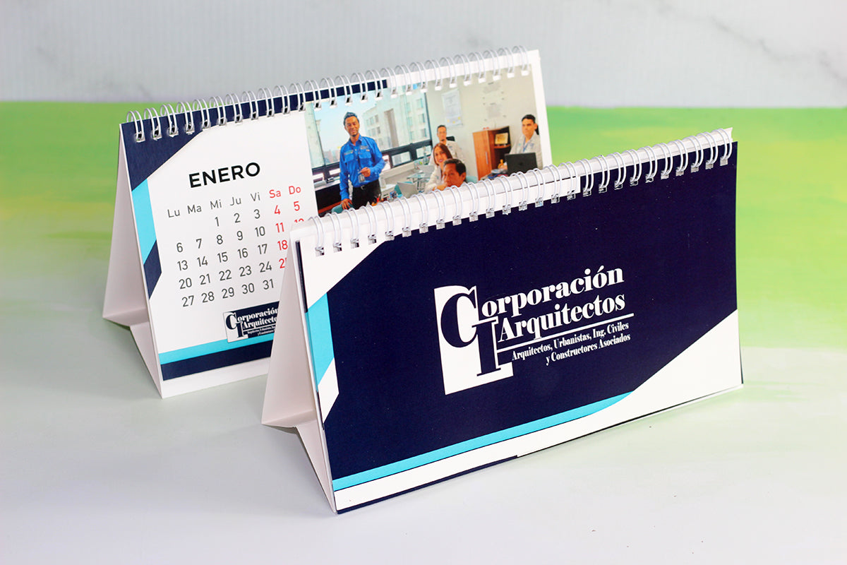 25 Calendarios de Escritorio 12 meses. Medidas 8.5x5.5 pulgadas