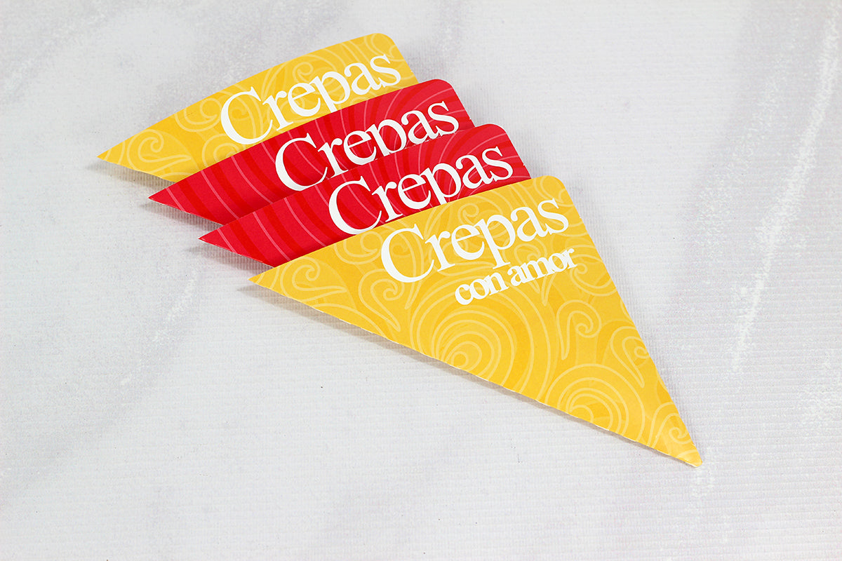 Porta Crepas Venta por Millar Medidas: 15x22cm