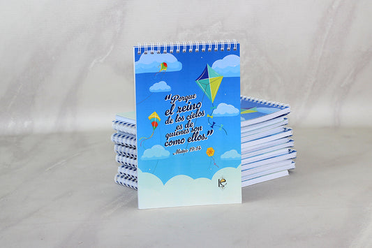 25 Libretas Personalizadas Con Espiral Media Carta Vertical Portada en Texcote