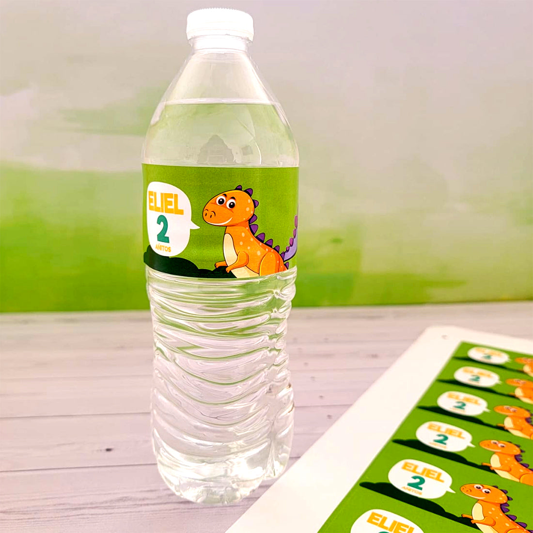 500 Etiquetas para Botellas Agua Pura. Medidas: 22x5 cm.