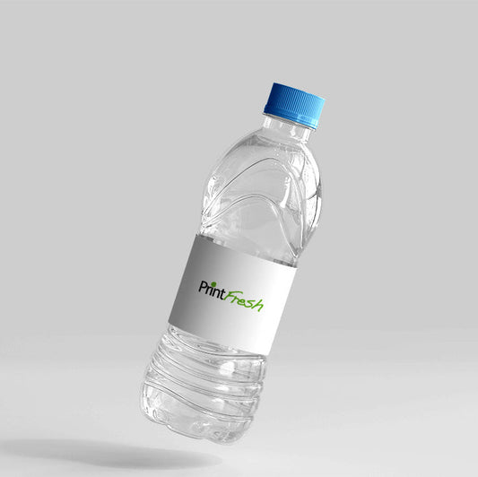 500 Etiquetas para Botellas Agua Pura. Medidas: 22x5 cm.