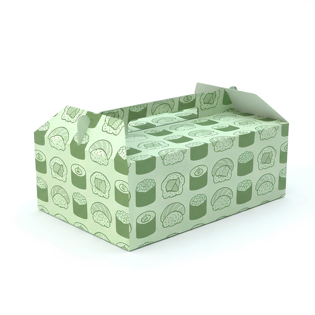 Millar de Cajas Rectangular tipo Lonchera para Sushi. Medidas 20x15x8cm
