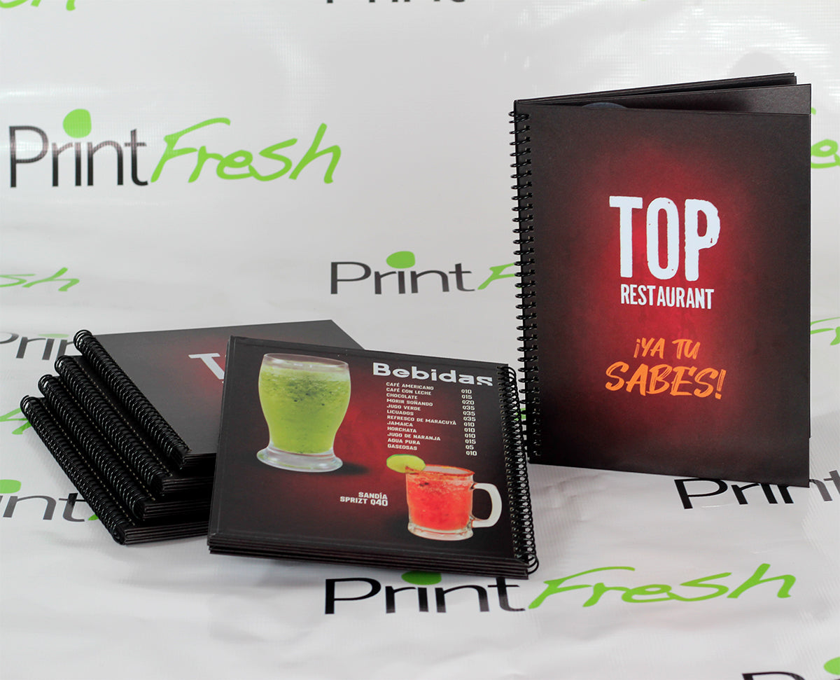 12 Menús Premium para Restaurante Personalizados Medidas: 8.5x11 pulgadas.