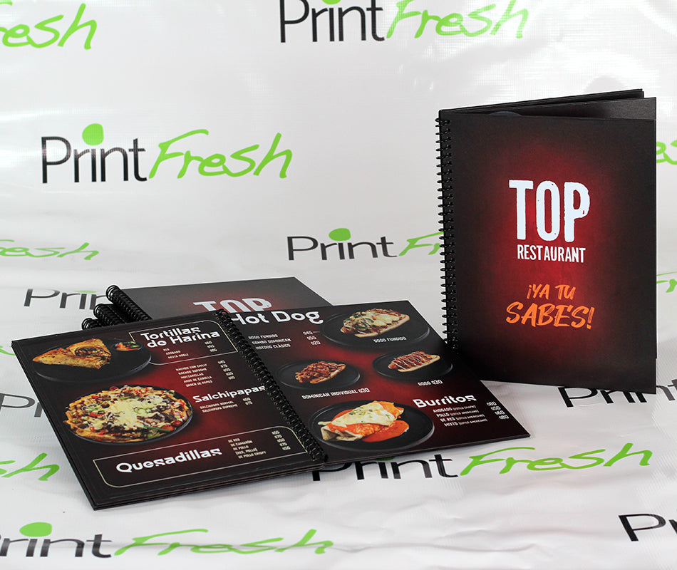 12 Menús Premium para Restaurante Personalizados Medidas: 8.5x11 pulgadas.