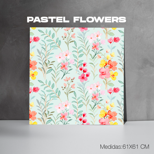 Backs para Fotografía (PASTEL FLOWERS) Medida 60x60cm.