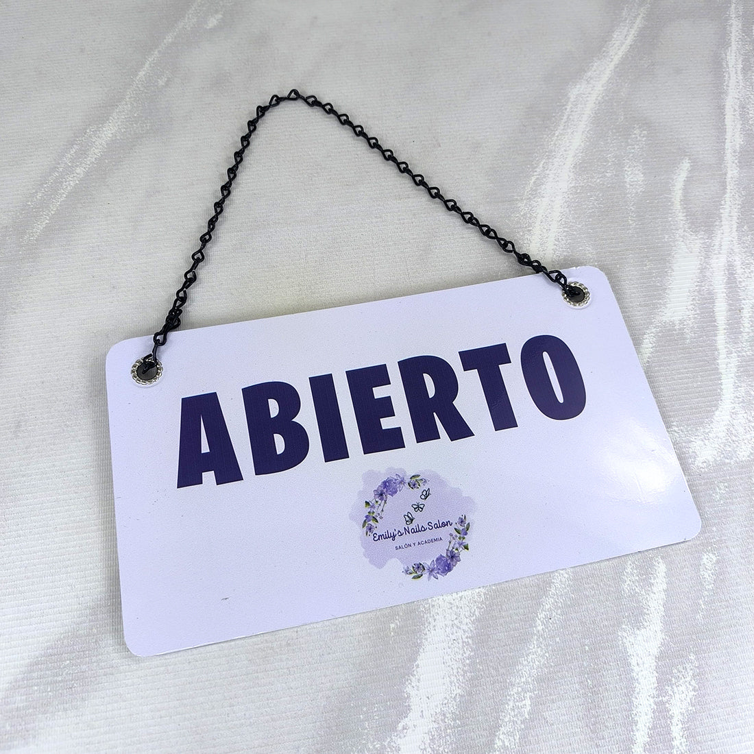 Rótulo abierto y cerrado en Pvc