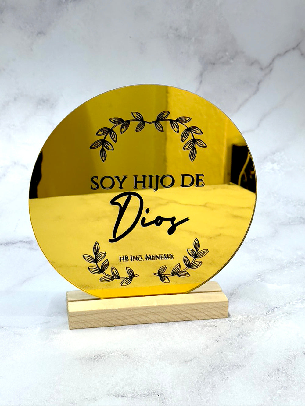 6 Rótulos Decorativos en Acrílico y Base de Madera