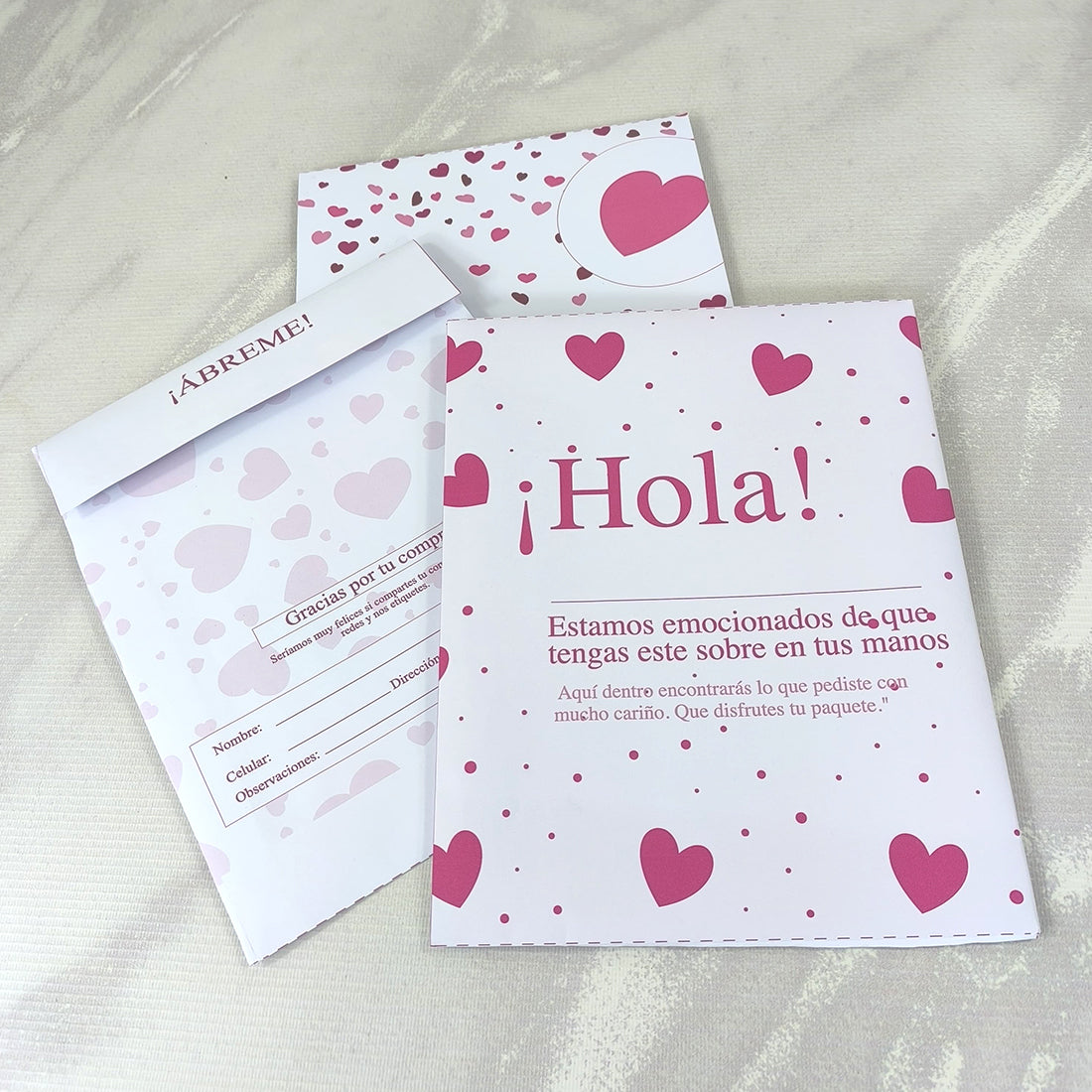 Millar de Sobres Personalizados Medidas: 10x12.5 pulgadas