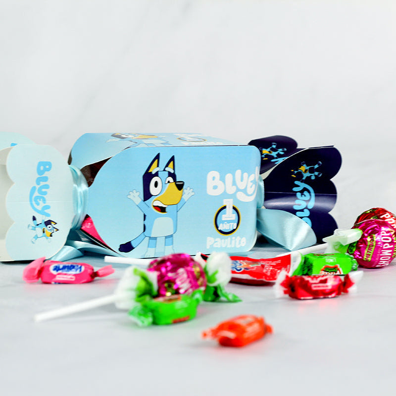 25 Cajita Sorpresa Tipo Dulce Personalizada. Medidas: 13x7x7