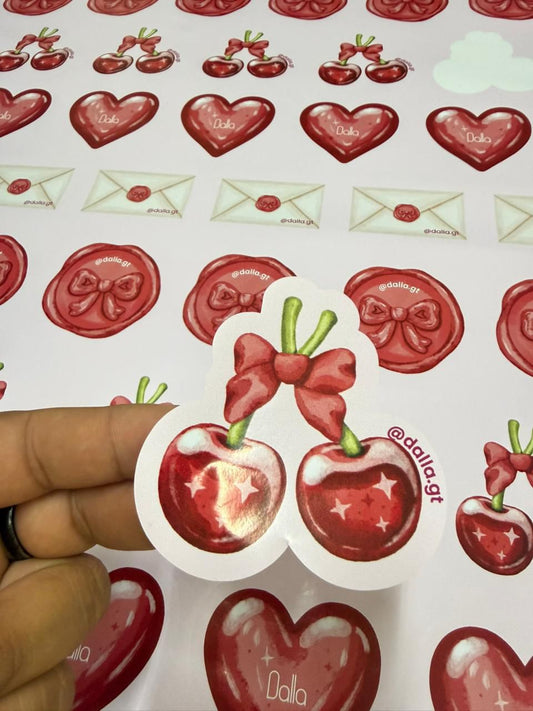 Ciento de Stickers Semitroquelados. Medidas 2.5 pulgadas.