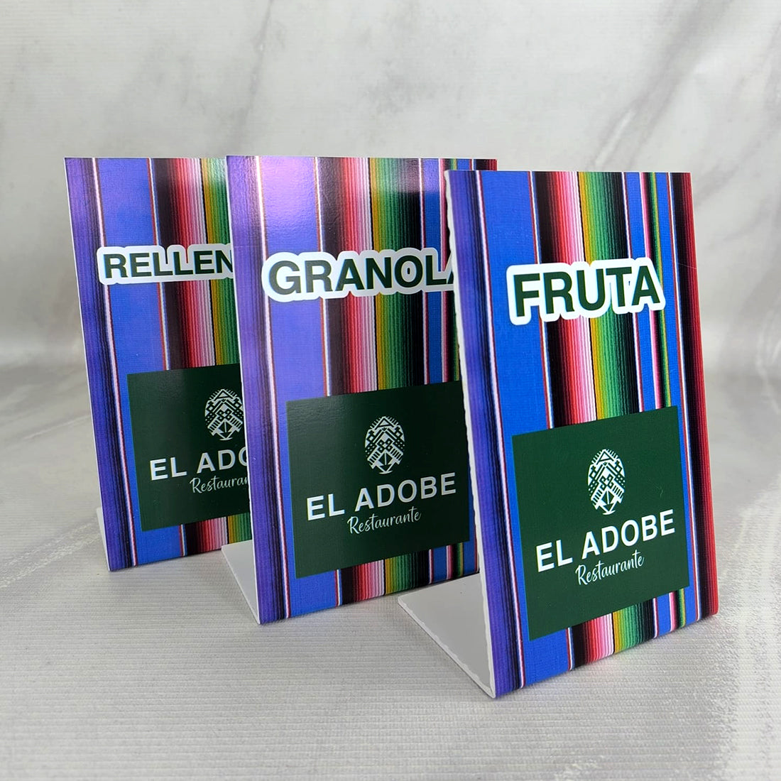12 Table Tend en PVC Personalizados Medidas: 5x8 pulgadas