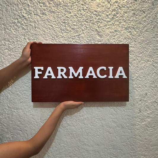 Rótulo en Madera con Letras 3D