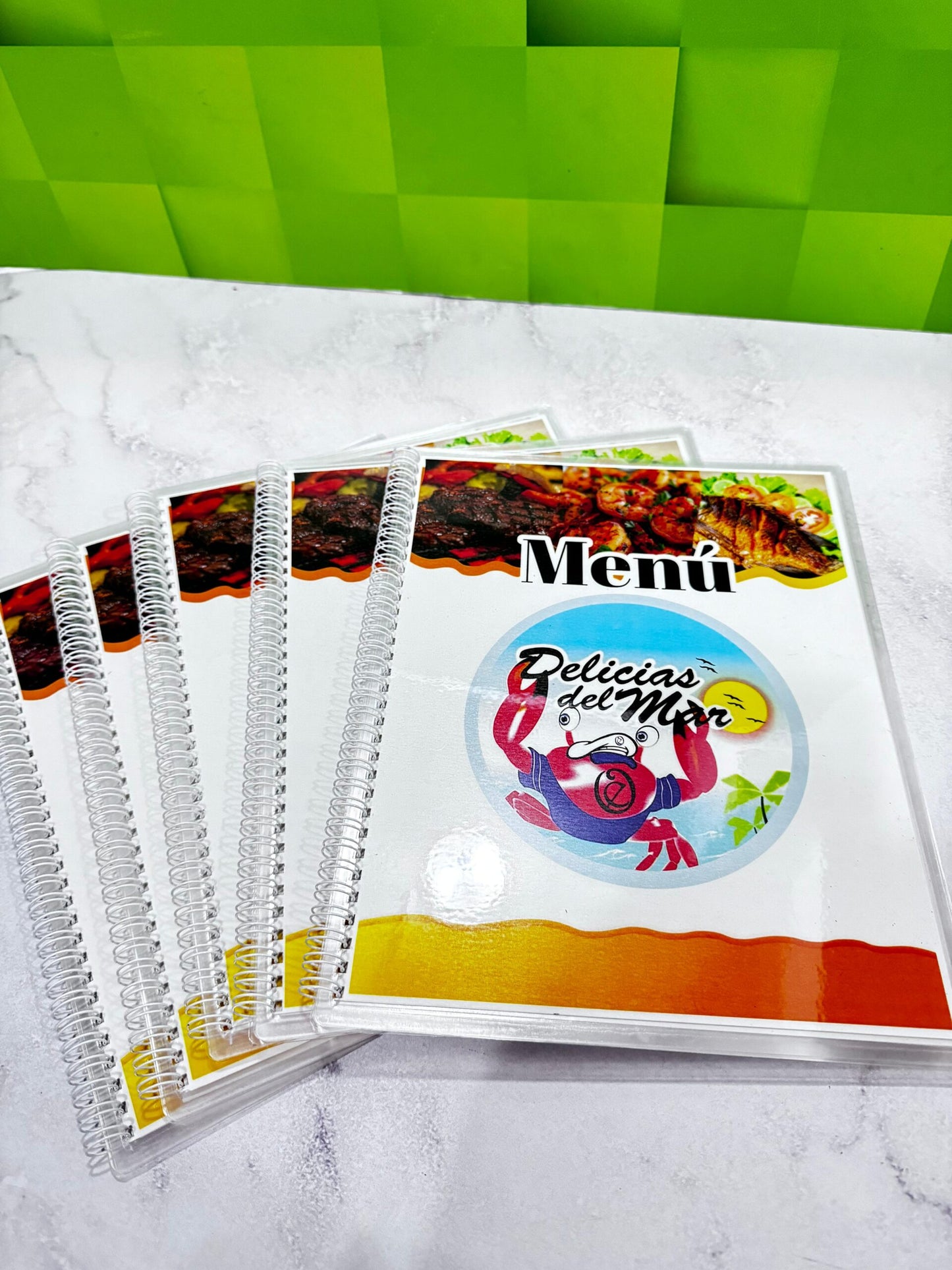 12 Menú Restaurantes Tamaño Carta Laminado Rígido Encapsulado Incluye: 3 HOJAS / 6 PAGINAS