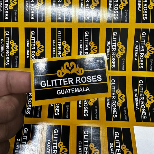 Ciento de Etiquetas Adhesivas Personalizadas Medidas: 3x1.5 pulgadas.