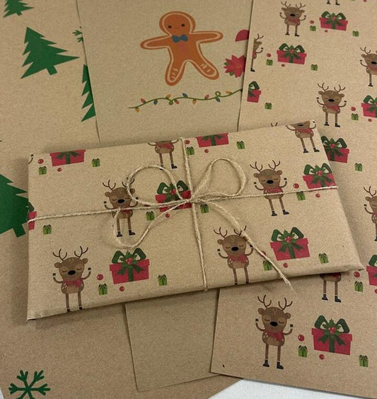 1 Ciento Papel de Regalo Bond o Kraft Personalizado Medidas: 12.5x18 PULGADAS.