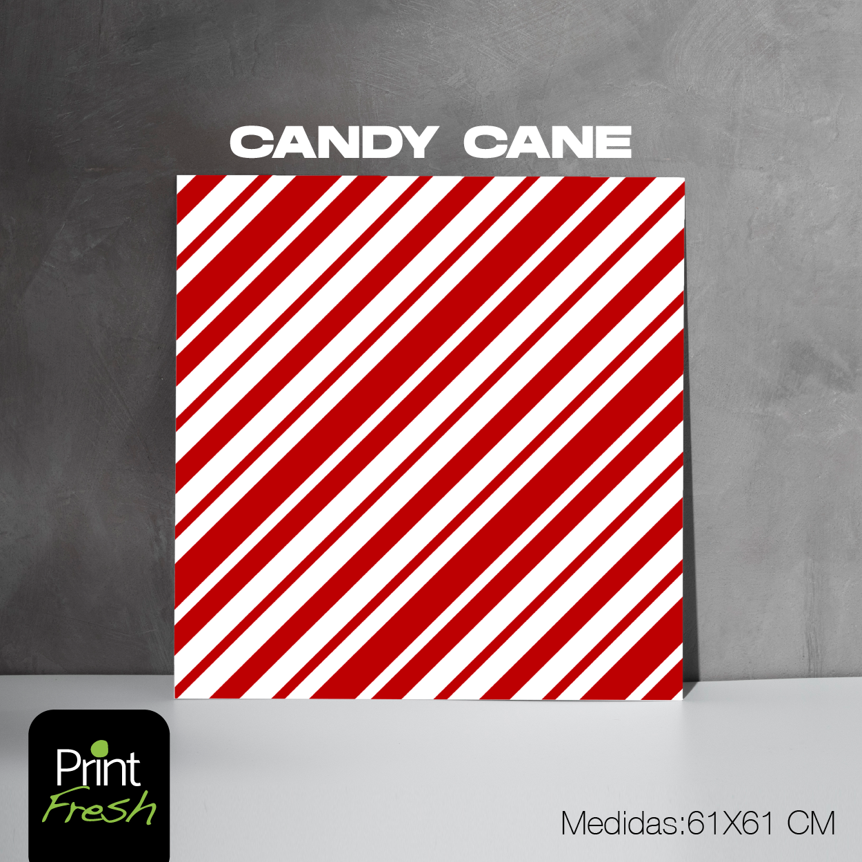 Backs para Fotografía (CANDY CANE) Medida 60x60cm.