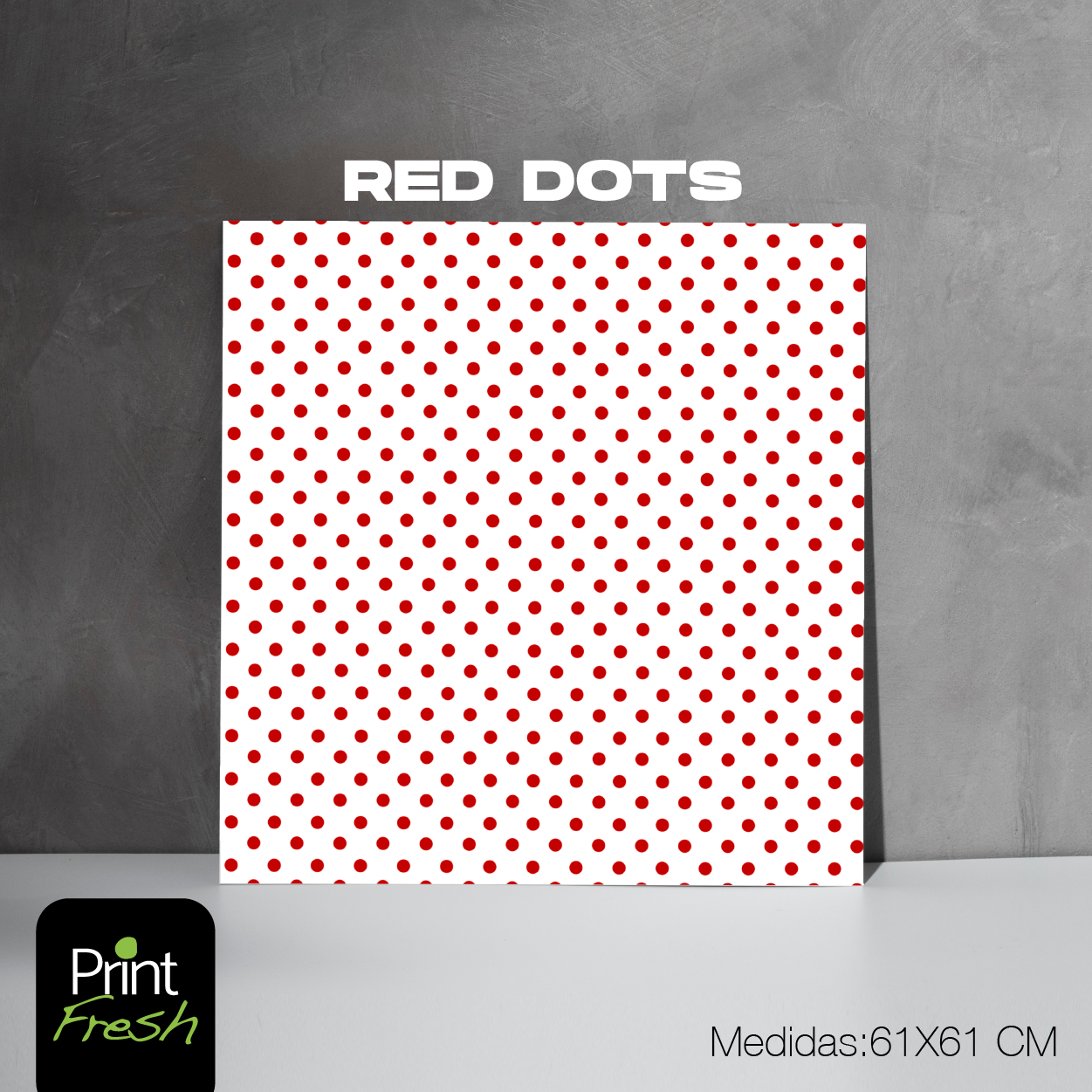 Backs para Fotografía (RED DOTS) Medida 60x60cm.