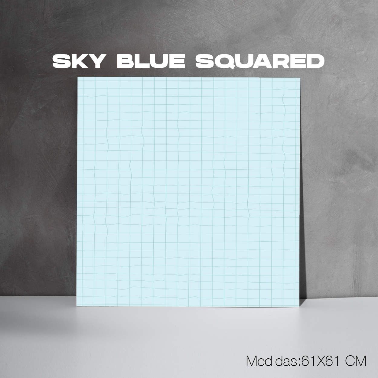 Backs para Fotografía (SKY BLUE SQUARED) Medida 60x60cm.