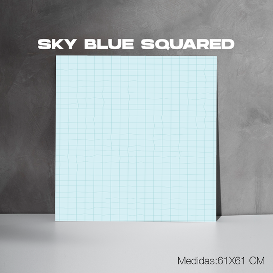 Backs para Fotografía (SKY BLUE SQUARED) Medida 60x60cm.