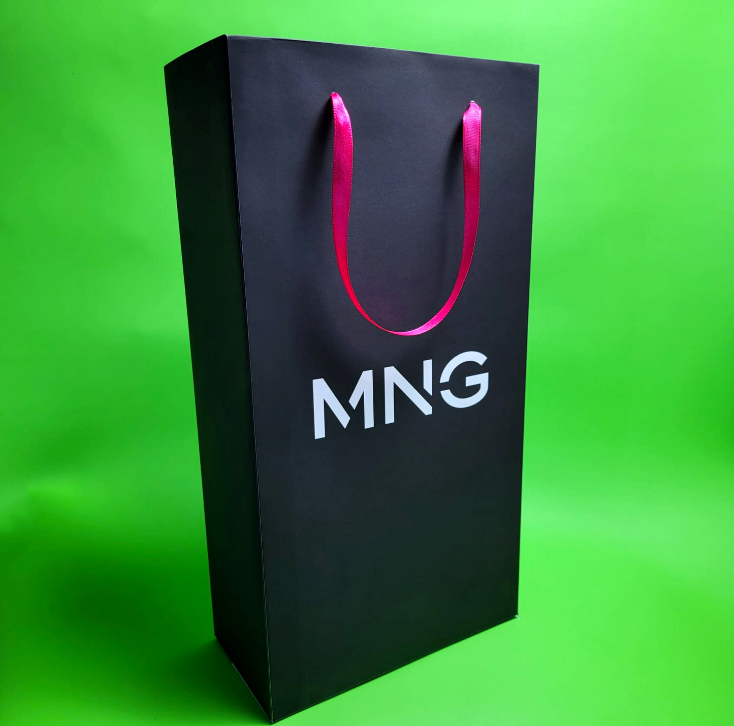 Ciento de Bolsas Rígidas Impresas Full Color Laminadas Medidas: 20x12x38 cm.