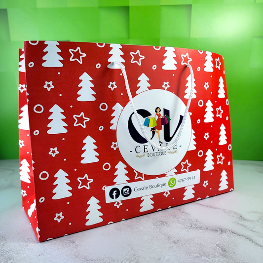 Ciento de Bolsas Tipo Boutique Blanca Medidas: 36x25x12 cm.