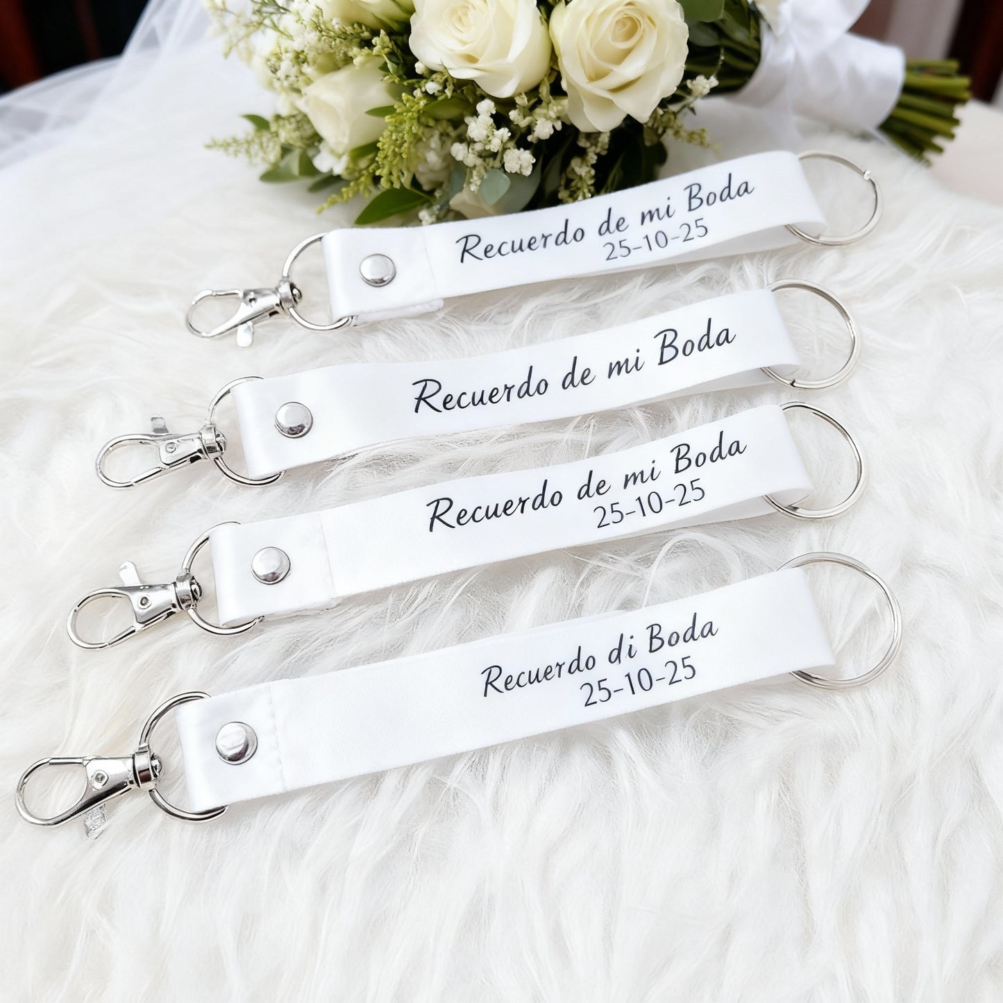 25 Landyard Tipo Llavero para Recuerdo Bodas