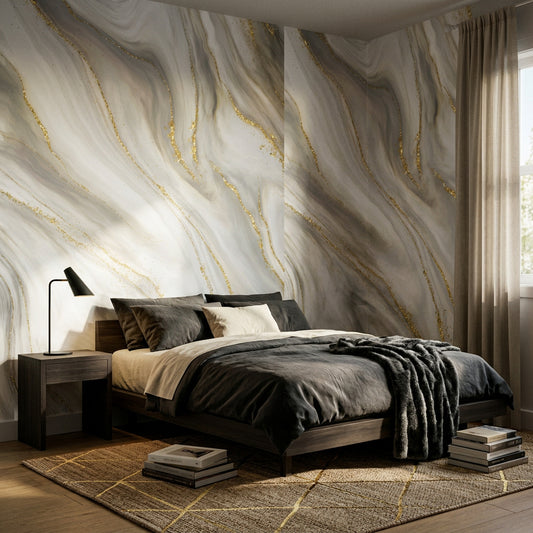 Vinil Decorativo (MARMOL DORADO) Medida: Rollo 1x9.50 Metros. INCLUYE INSTALACIÓN GRATUITA EN CAPITAL.