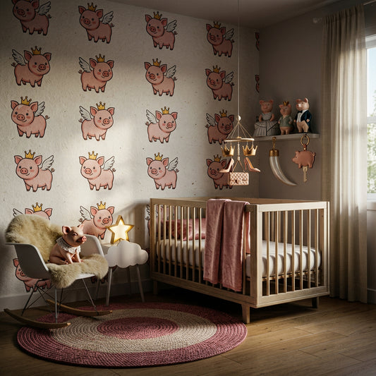 Vinil Decorativo (CERDITOS INFANTIL) Medida: Rollo 1x9.50 Metros. INCLUYE INSTALACIÓN GRATUITA EN CAPITAL.