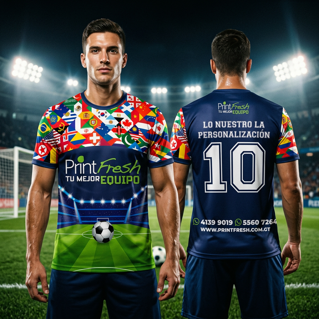 12 Playeras Promocionales Full Sublimadas Tela Barcelona
