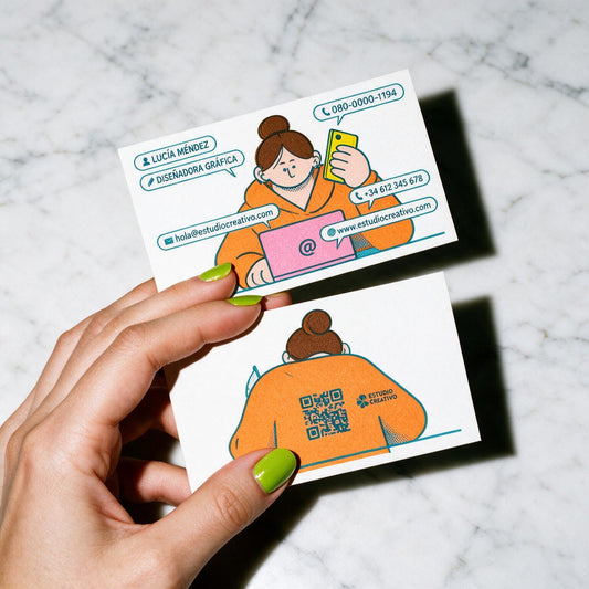 Ciento de Tarjetas de Presentacion. Impresión 1 Lado. Medidas 2x3.5 pulgadas.